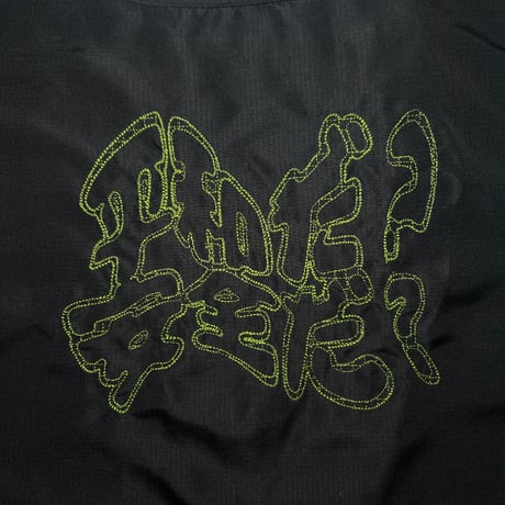 ATTACK ORIGINAL “Sign?” Ripstop Nylon Eco Bag (Blk/Grn)｜アタックオリジナル エコバッグ（ブラック/グリーン）