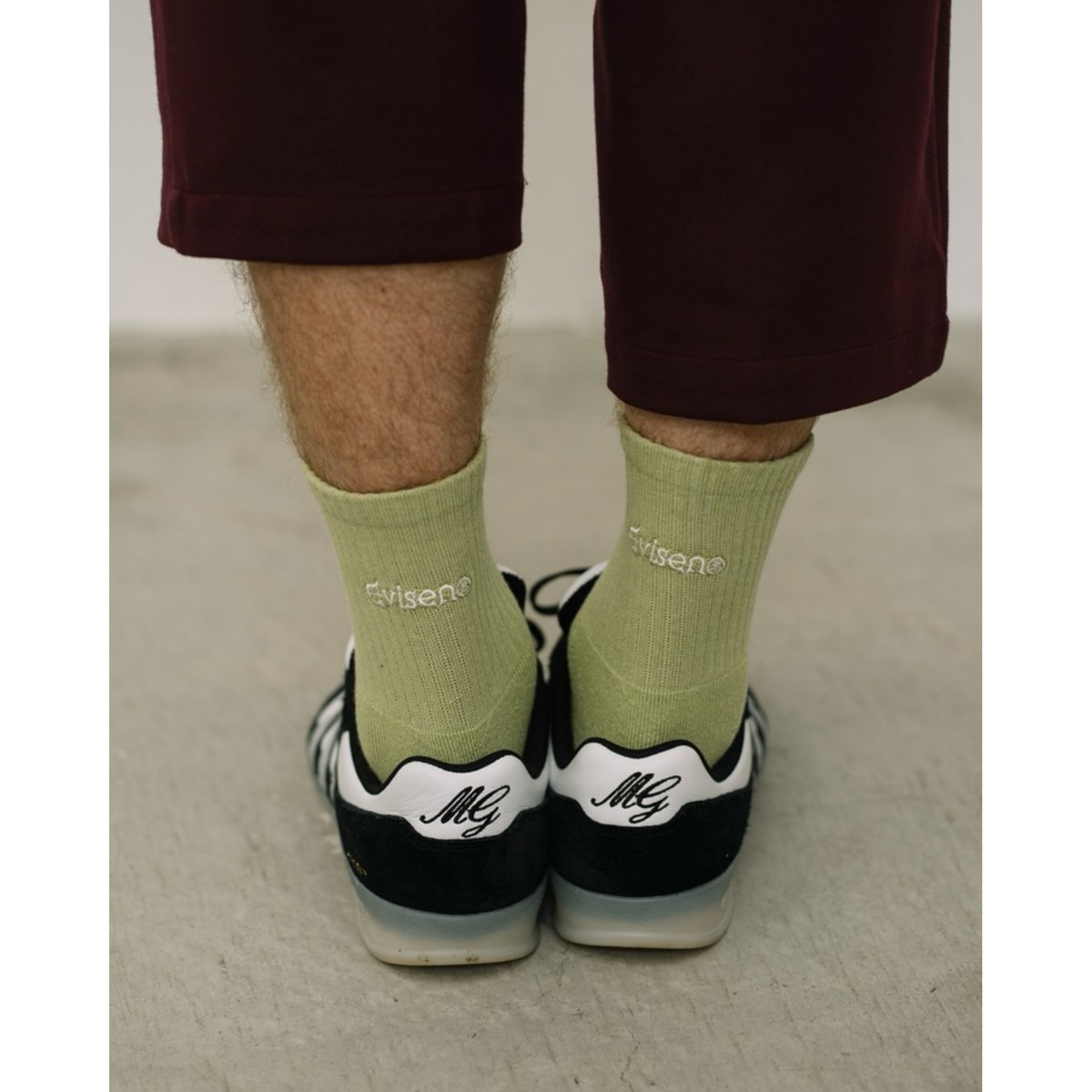 EVISEN LOGO ANKLE SOCKS (Green)｜エヴィセン ロゴ アンクル ソ