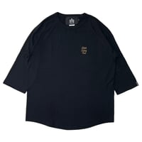 AFC Mini Logo 3/4 Raglan Tee (Blk/Blk/Khk)｜AFC ミニロゴ ラグランTシャツ（ブラック/ブラック/カーキ）