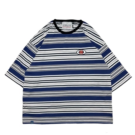 JOHN SOFIA Border Half Sleeve Tee (Blue)｜ジョンソフィア ボーダーハーフスリーブTシャツ（ブルー）