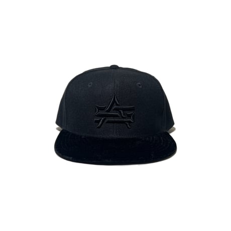 ADG AS Logo Velvet Brim Snapback (Blk/Blk)｜エーディージー ASロゴ ベルベットブリム スナップバック（ブラック/ブラック）