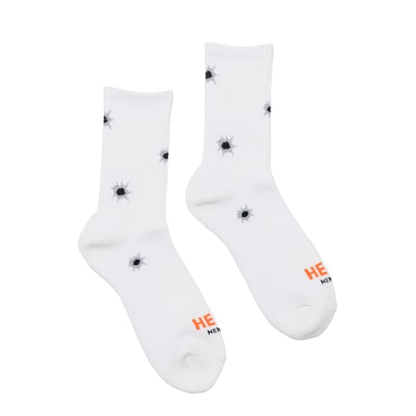 NEMES 302 NEMES x HEAT "BULLET" SOCKS (White) | ネメス サンマルニ ネメス バイ ヒート 「バレット」ソックス（ホワイト）