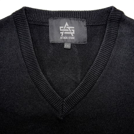 ATTACK ORIGINAL Angel Knit Vest (Blue, Black)｜アタックオリジナル エンジェル ニットベスト（ブルー/ブラック）