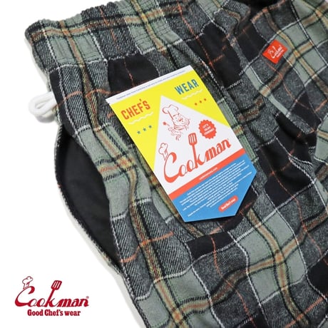 Cookman Chef Pants Woolmix Tartan Canadian (Black)｜クックマン ウールミックス タータン カナディアン シェフパンツ（ブラック）