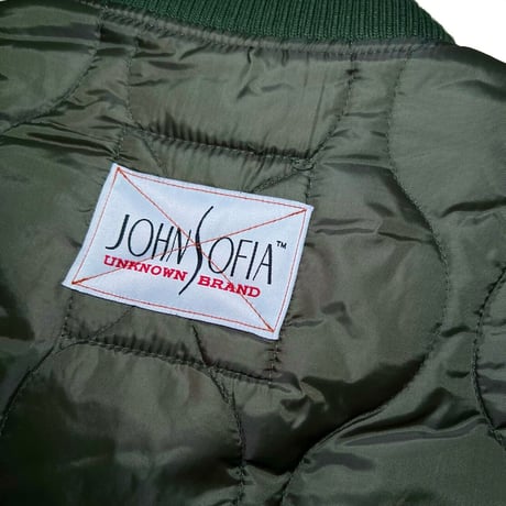 JOHN SOFIA Quilting Army Vest (Olive, Black)｜ジョンソフィア キルティング アーミーベスト（オリーブ/ブラック）