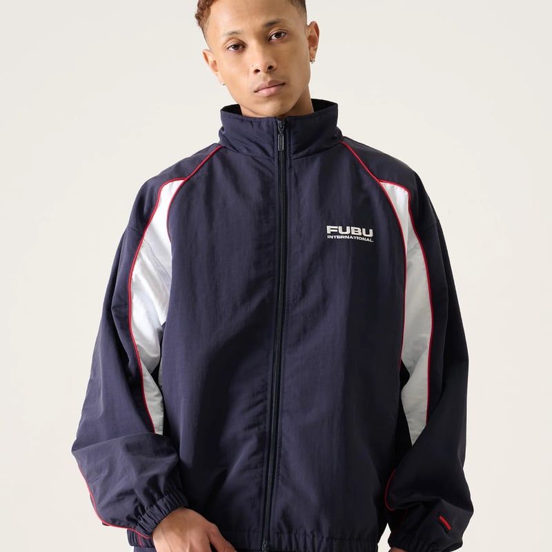 FUBU TRACK JACKET & PANTS “SET-UP” (NAVY)｜フブ トラ