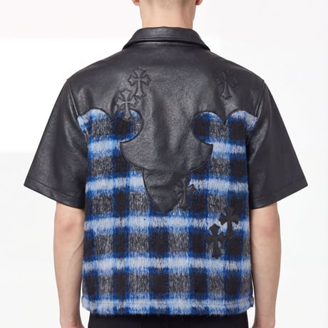 GUAPI Midnight Sky Cross Patch Shirt (Black) | グアピ ミッドナイトスカイ クロスパッチ シャツ（ブラック）