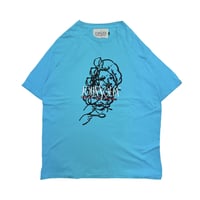 JOHN SOFIA Acid Spoon Garment Dye Tee (Turquoise, Purple)｜ジョンソフィア アシッドスプーン ガーメントダイT（ターコイズ/パープル）