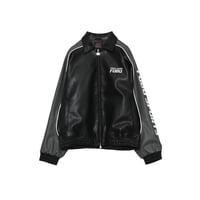 FUBU FAUX LEATHER JACKET (GRAY)｜フブ フォー ファックス レザー ジャケット（グレー）