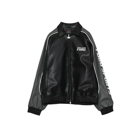 FUBU FAUX LEATHER JACKET (GRAY)｜フブ フォー ファックス レザー ジャケット（グレー）