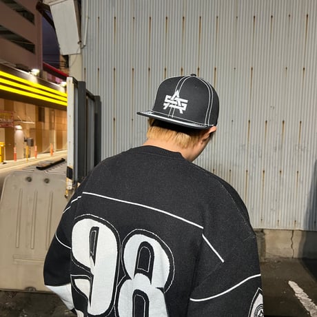 ADG AS Logo Stitch Snapback (Wht)｜エーディージー ASロゴ ステッチ スナップバック（ホワイト）