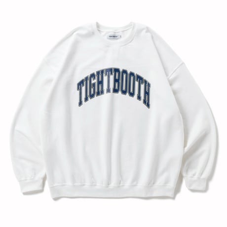 TIGHTBOOTH COLLEGE CREW SWEAT (White) | タイトブース カレッジ クルー スウェット（ホワイト）