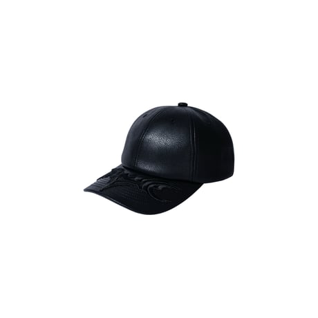 REVENGE TONAL EMBROIDERED LEATHER HAT (BLACK)｜リベンジ トーナル エンブロイダード レザー ハット（ブラック）
