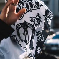 EVISEN SHRIMP LOGO TENUGUI (WHITE)｜エヴィセン シュリンプ ロゴ テヌグイ（ホワイト）