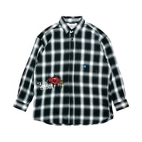 JOHN SOFIA Devils Ombre Check Shirt (Black)｜ジョンソフィア デビルズ オンブレチェックシャツ（ブラック）