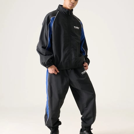 FUBU TRACK JACKET & PANTS “SET-UP” (BLACK)｜フブ トラックジャケット＆パンツ セットアップ（ブラック）