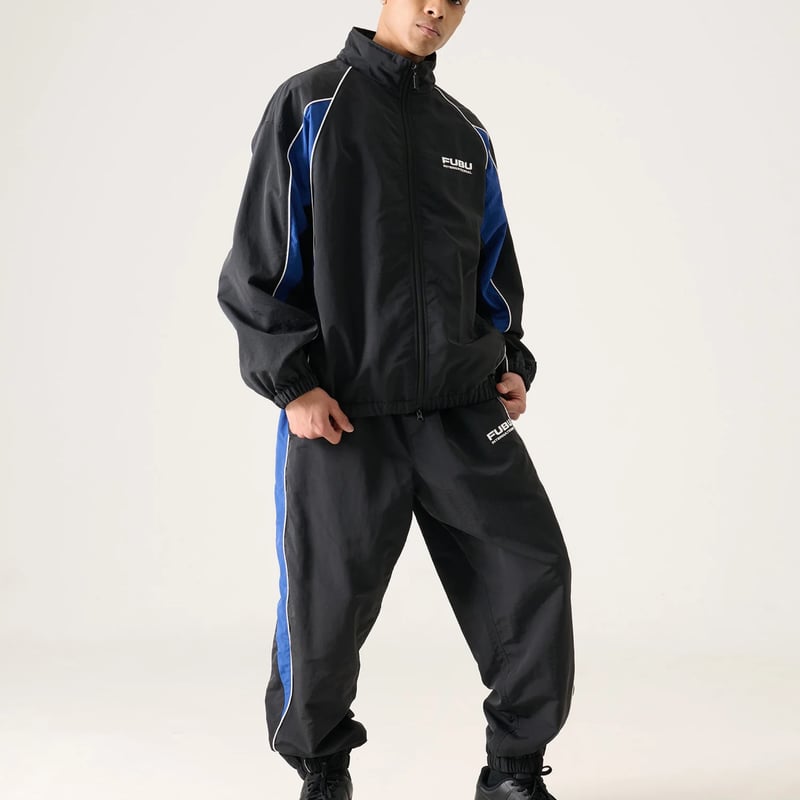 FUBU TRACK JACKET & PANTS “SET-UP” (BLACK) | At