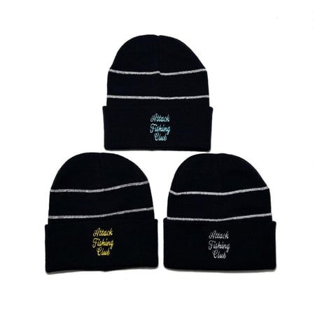 AFC Reflective Line Beanie (Navy/Lemon, Navy/Ash, Navy/Sky)｜エーエフシー リフレクティブライン ビーニー