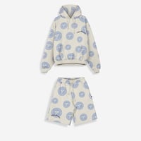 GRIMEY CHIEF WATCHER BOXY HOODIE & SWEATSHORTS SET-UP (OFF WHITE)｜グライミー セットアップ（オフホワイト）