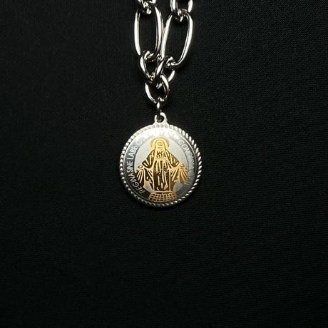 JOHN SOFIA Medal Chain Necklace (Slv)｜ジョンソフィア メダルチェーンネックレス（シルバー）