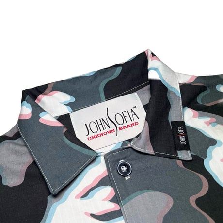 JOHN SOFIA RIPSTOP 3D CITY CAMO SHIRT (GRAY)｜ジョンソフィア リップストップ 3D シティカモ シャツ（グレー）