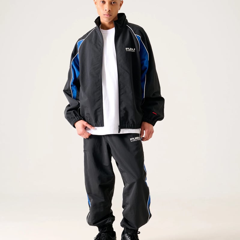 FUBU セットアップ　ブラックジャージ セット FUBU TRACK JACKET & PANTS “SET-UP” (BLACK)｜フブ ト
