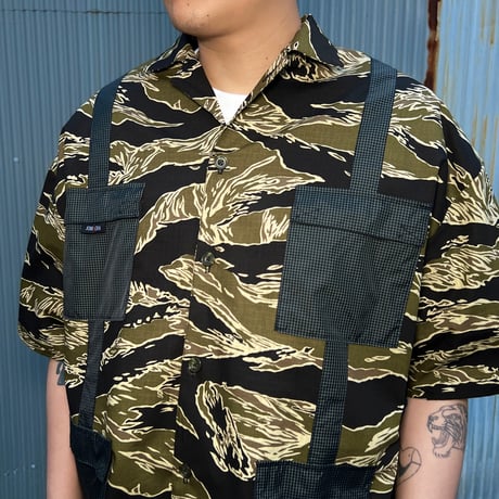 JOHN SOFIA RIPSTOP TACTICAL SHIRT (TIGER CAMO)｜ジョンソフィア リップストップ タクティカル シャツ（タイガーカモ）