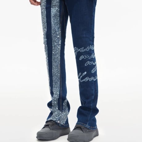 VALABASAS ENCRYPTED & SCRIPTED DENIM SET-UP (BLUE)｜ヴァラバサス エンクリプティッド＆スクリプト デニムセットアップ（ブルー）