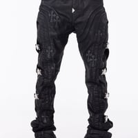 GUAPI All Black Cross Buckle Denim (ALL Black) | グアピ オールブラック クロスバックル デニム（オールブラック）
