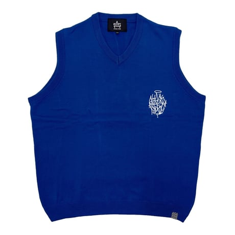 ATTACK ORIGINAL Angel Knit Vest (Blue, Black)｜アタックオリジナル エンジェル ニットベスト（ブルー/ブラック）