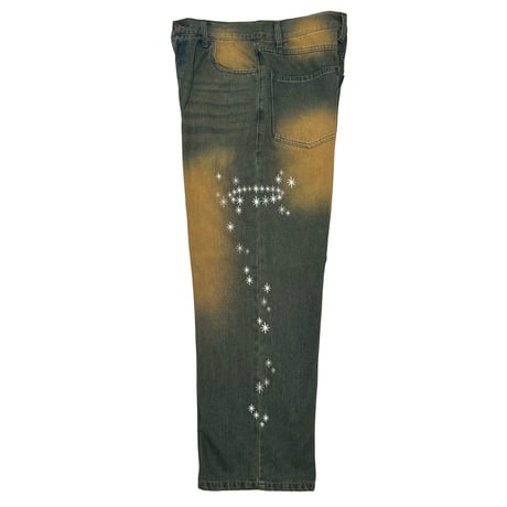 ADG “Hoshi no Ko” OVER DYE JEANS (INDIGO/BRN)