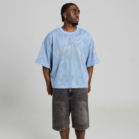 GRIMEY CHIEF WATCHER MESH BOXY TEE (LIGHT BLUE)｜グライミー チーフウォッチャー メッシュ ボクシー ティーシャツ（ライトブルー）