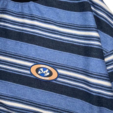 JOHN SOFIA Reverse Side Border Tee (Indigo, Black)｜ジョンソフィア リバースサイド ボーダーTシャツ（インディゴ/ブラック）