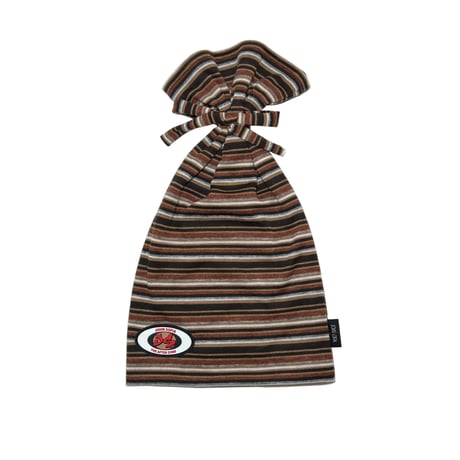 JOHN SOFIA Border Tube Beanie (Brown)｜ジョンソフィア ボーダー チューブ ビーニー（ブラウン）