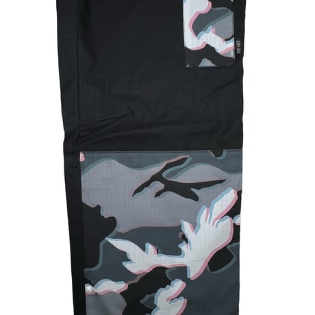 JOHN SOFIA After Zone Patchwork Camo Pants (Black)｜ジョンソフィア アフターゾーン パッチワークカモパンツ（ブラック）