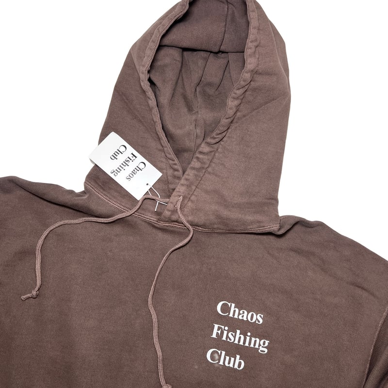 Chaos Fishing Club Logo Pigment Hoodie (BROWN)