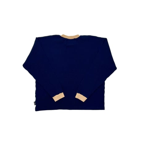 JOHN SOFIA Ringer Thermal Knit (Dark Navy)｜ジョンソフィア リンガー サーマルニット（ダークネイビー）