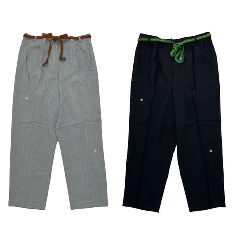 JOHN SOFIA Daisy Slacks (Black, Gray)｜ジョンソフィア デイジー スラックス（ブラック/グレー）