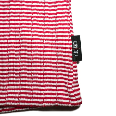 JOHN SOFIA Texture Border Linger Tee (Red) | ジョンソフィア テクスチャー ボーダー リンガー ティー（レッド）