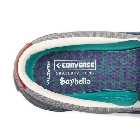 CONVERSE +SERIES CS Slip-On SK SAYHELLO + (Blue/Green/Grey)｜コンバース CSスリッポン SK セイハロー（ブルー/グリーン/グレー）