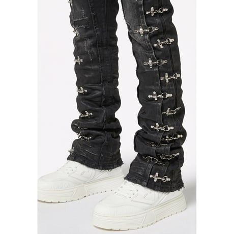 GUAPI Obsidian Black Aviation Clasp Denim (Black)｜グアピ オブシディアン ブラック アビエーション クラスプ デニム（ブラック）
