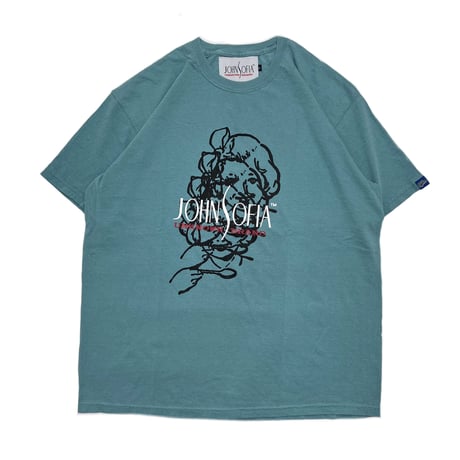 JOHN SOFIA Acid Spoon Garment Dye Tee (Lt Green, Yellow)｜ジョンソフィア アシッドスプーン ガーメントダイT（ライトグリーン/イエロー）
