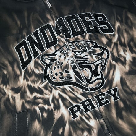 DND4DES Leopard Print Embroidered Hoodie (BLACK)｜ディーエヌディーフォーデス レオパードプリント エンブロイダード フーディー（ブラック）