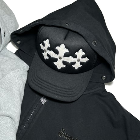 SUPPLIER Cross Leather Patch Mesh Cap (BLACK)｜サプライヤー クロス レザー パッチ メッシュキャップ（ブラック）
