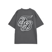 FUBU Curly Logo T-shirts (D.GRAY)｜フブ カーリーロゴ ティーシャツ（ダークグレー）