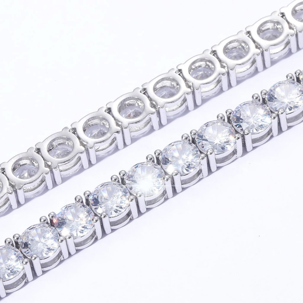 ole Only CZ Diamond 4mm Tennis Chain Bracelet