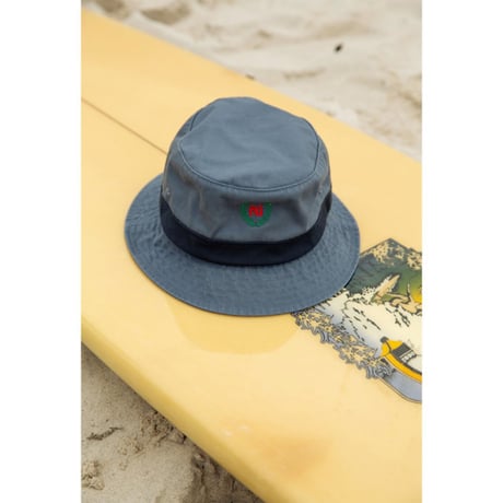 Only NY NY Crest Bucket Hat (Natural, Slate)｜オンリーニューヨーク NYクレスト バケットハット（ナチュラル/スレート）