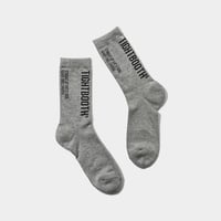 TIGHTBOOTH LABEL LOGO SOCKS (Grey)｜タイトブース ラベル ロゴ ソックス（グレー）