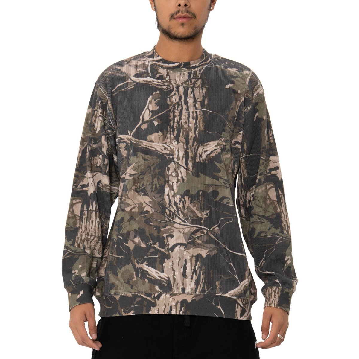 PRO CLUB HEAVYWEIGHT THERMAL CREW (TREE CAMO)｜プ