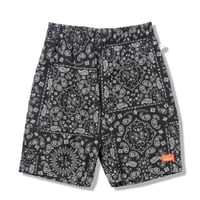 Cookman Chef Pants Short Light Paisley (Black)｜クックマン シェフパンツ ショート ライトペイズリー（ブラック）